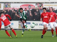 018 2016 SC Genemuiden Excelsior'31  26-11-2016: Voetbal: SC Genemuiden v Excelsior 31: Genemuiden / Danny Menting (l) of Genemuiden, Lars Kamperman Leferink (m) Melvin Velthuis (r) of Exceslior '31 Rijssen : SC Genemuiden, Excelsior '31, Rijssen, Danny Menting, Lars Kamperman Leferink, Melvin Velthuis